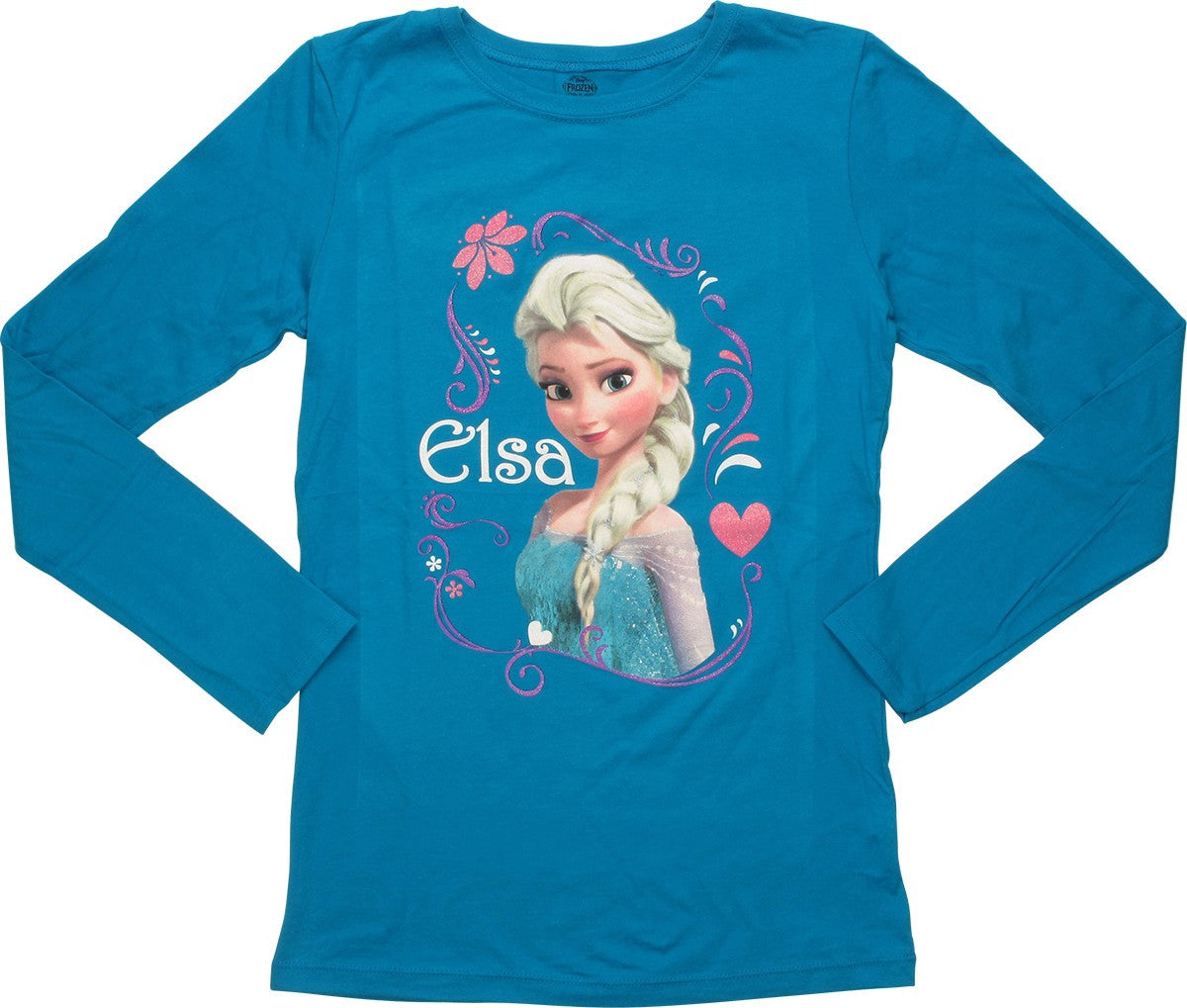 Frozen Elsa Swirl Frame Long Sleeve Youth T-Shirt