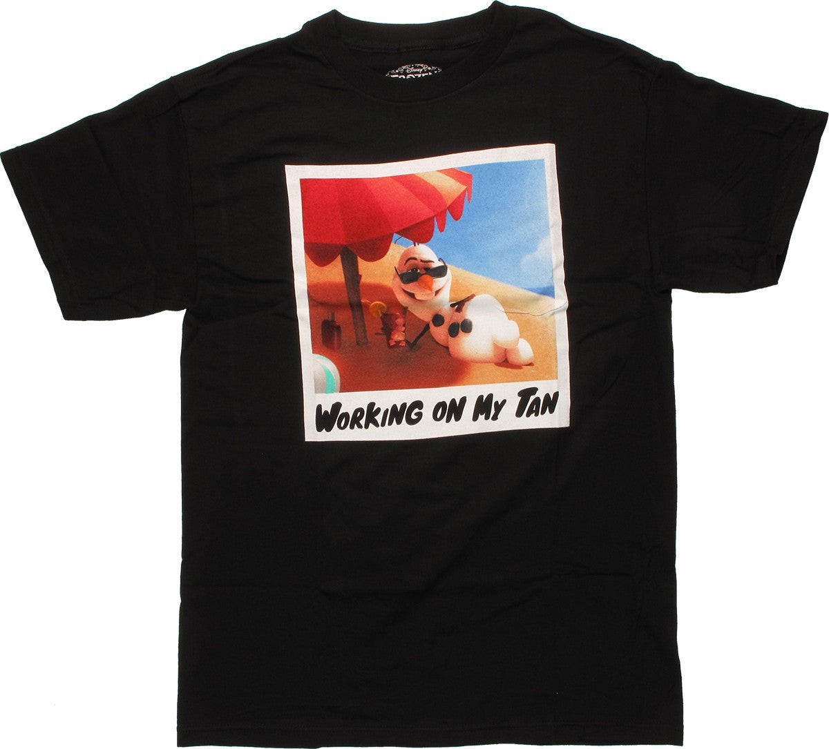 Frozen Olaf Working on My Tan T Shirt