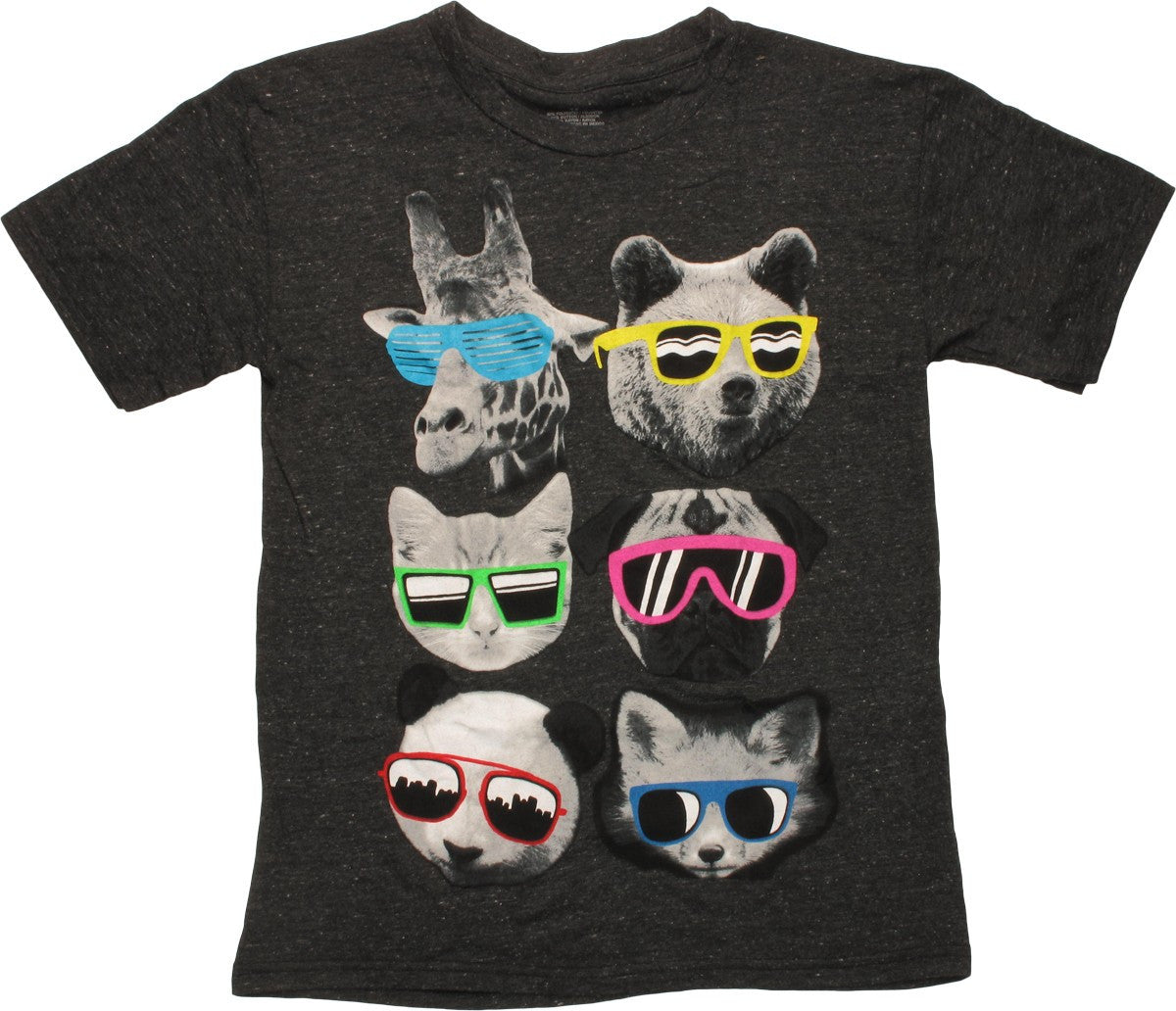 Funny Animals In Glasses Youth T-Shirt