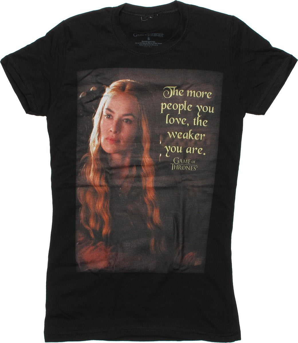 Game of Thrones Cersei Love Weak Baby Tee