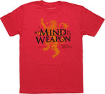 Game of Thrones Mind is My Weapon T Shirt Sheer