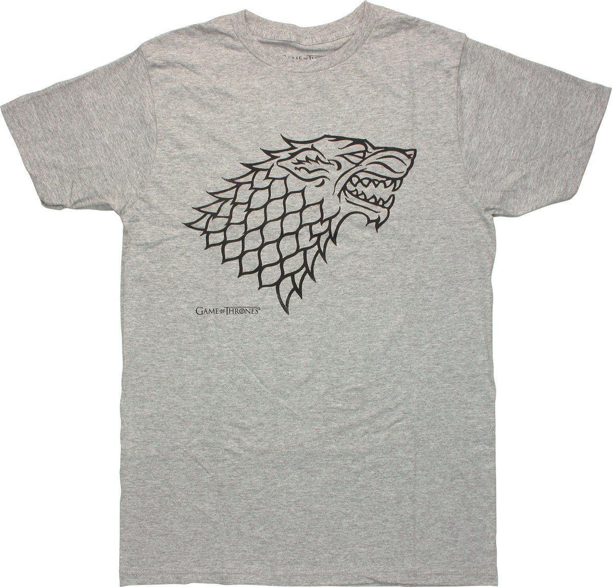 Game of Thrones Stark Direwolf Gray Heather T Shirt Sheer