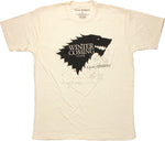 Game of Thrones Stark Winter Stencil Cream T Shirt