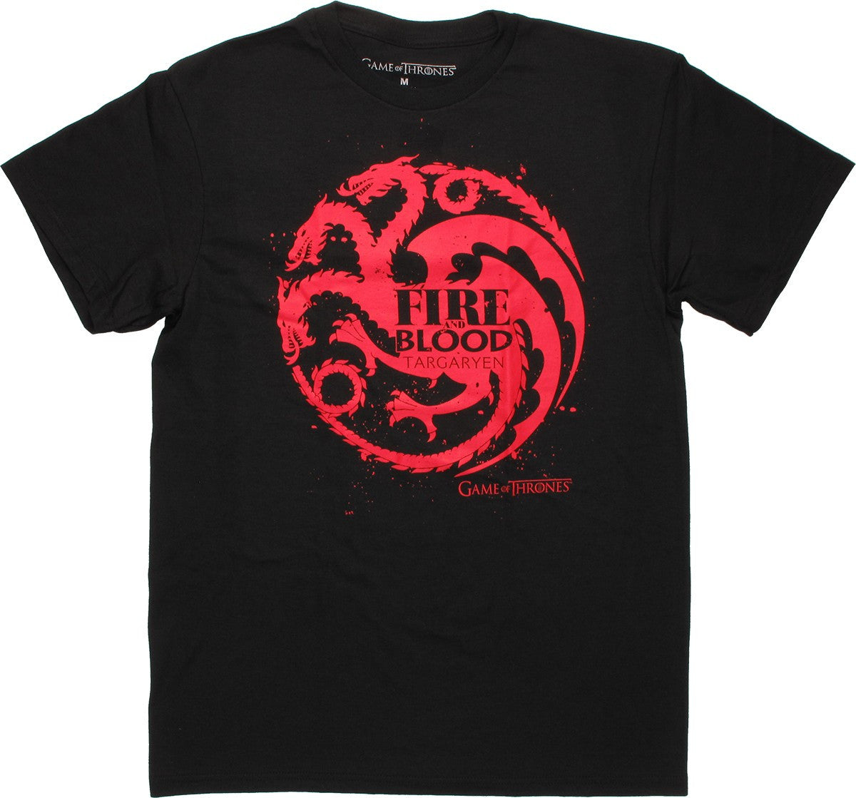 Game of Thrones Targaryen Fire Blood Black T Shirt