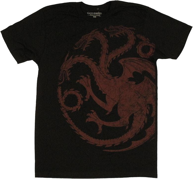 Game of Thrones Targaryen Vintage T Shirt Sheer