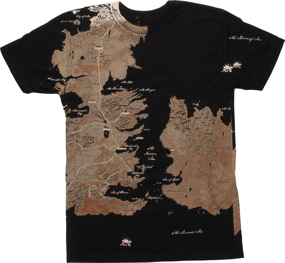 Game of Thrones Westeros Map Wrap T-Shirt