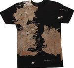 Game of Thrones Westeros Map Wrap T-Shirt