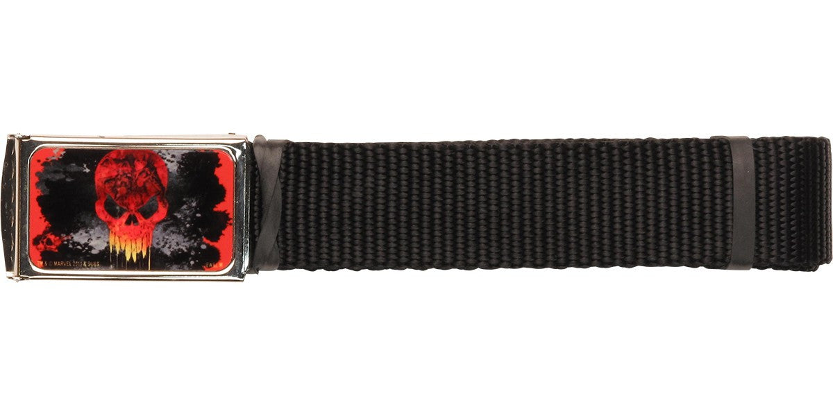 Ghost Rider Flaming Skull Buckle Mesh Belt