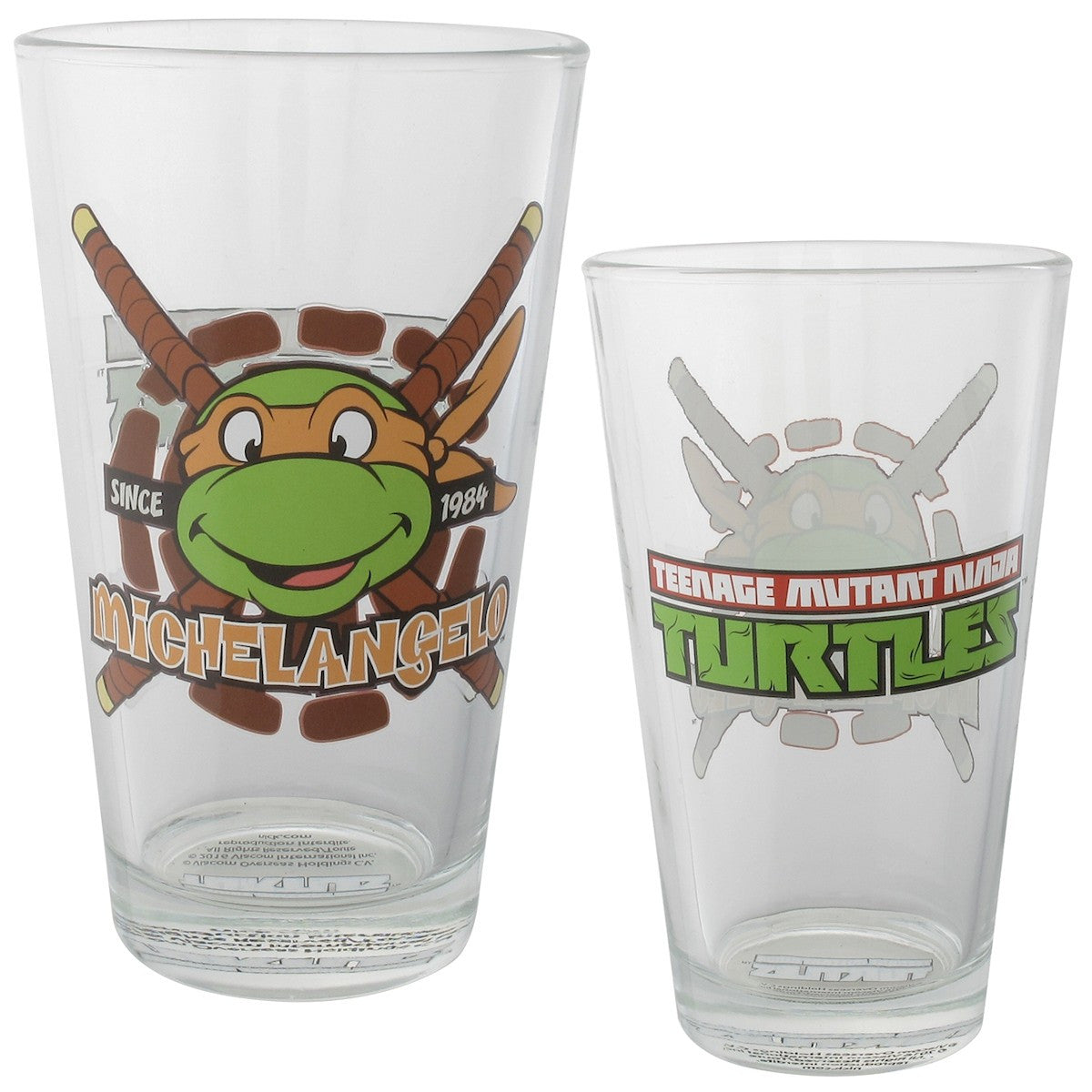 Ninja Turtles Hero Heads 1984 4 Pint Glass Set