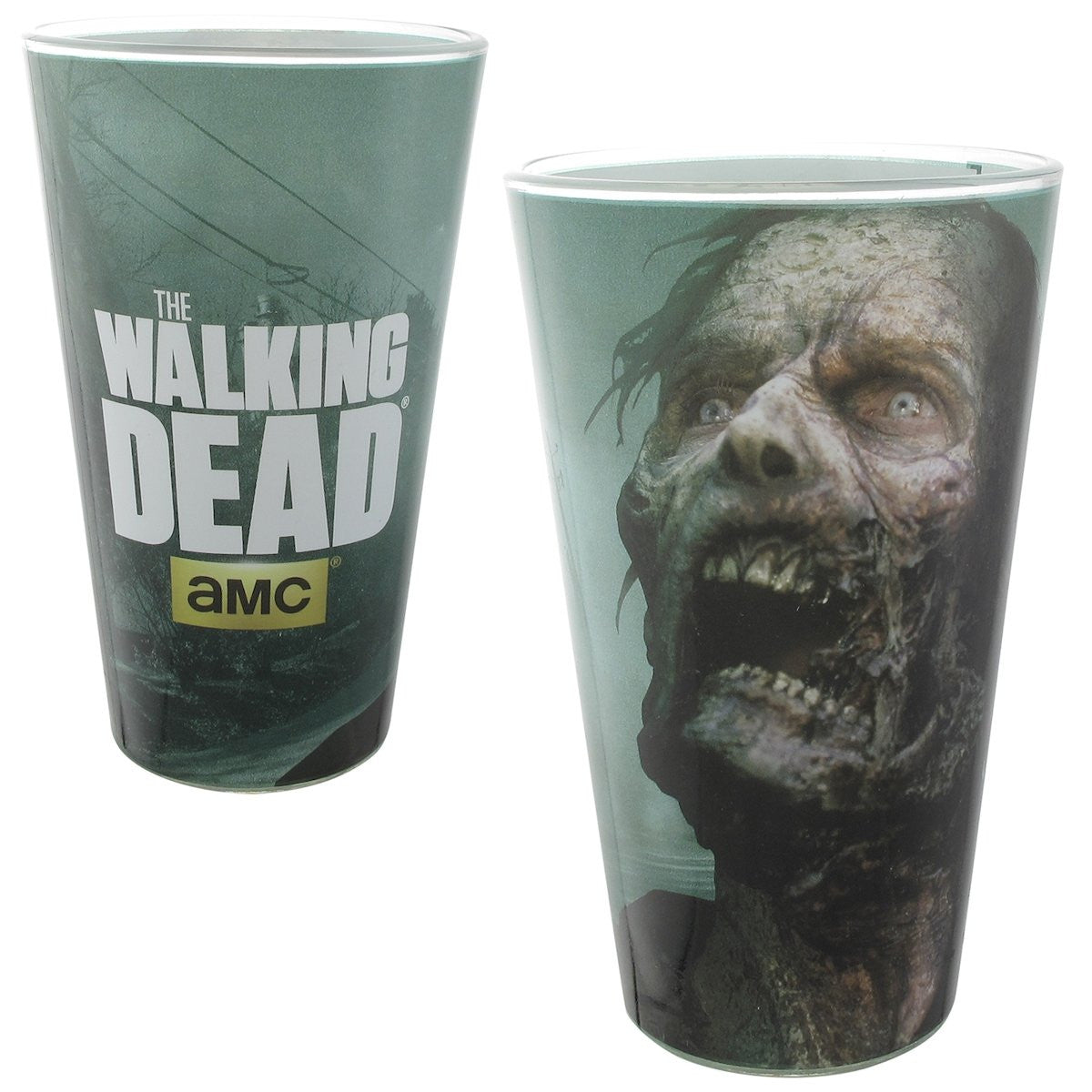 Walking Dead Daryl Rick Zombies 4 Pint Glass Set