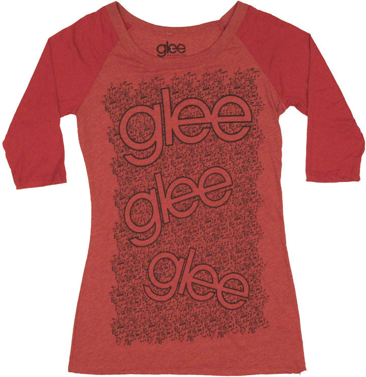Glee Notes Raglan Baby Tee