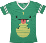 Goodie Two Sleeves Cute Reptile Jersey V Neck Baby Tee