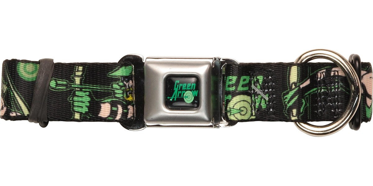 Green Arrow Action Poses Pet Collar