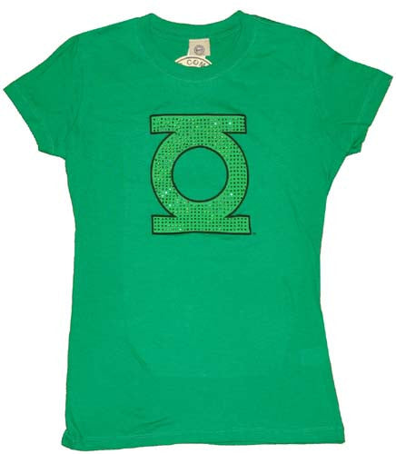 Green Lantern Rhinestone Juniors T-Shirt
