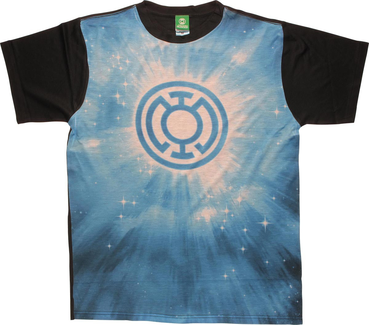 Green Lantern Blue Energy Logo Sublimated T Shirt Sheer