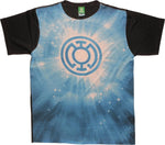 Green Lantern Blue Energy Logo Sublimated T Shirt Sheer