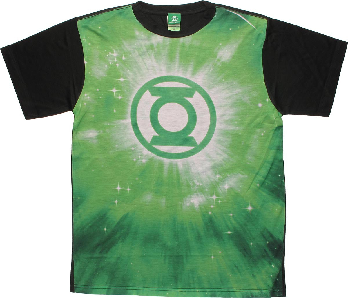 Green Lantern Green Energy Logo Sublimated T Shirt Sheer