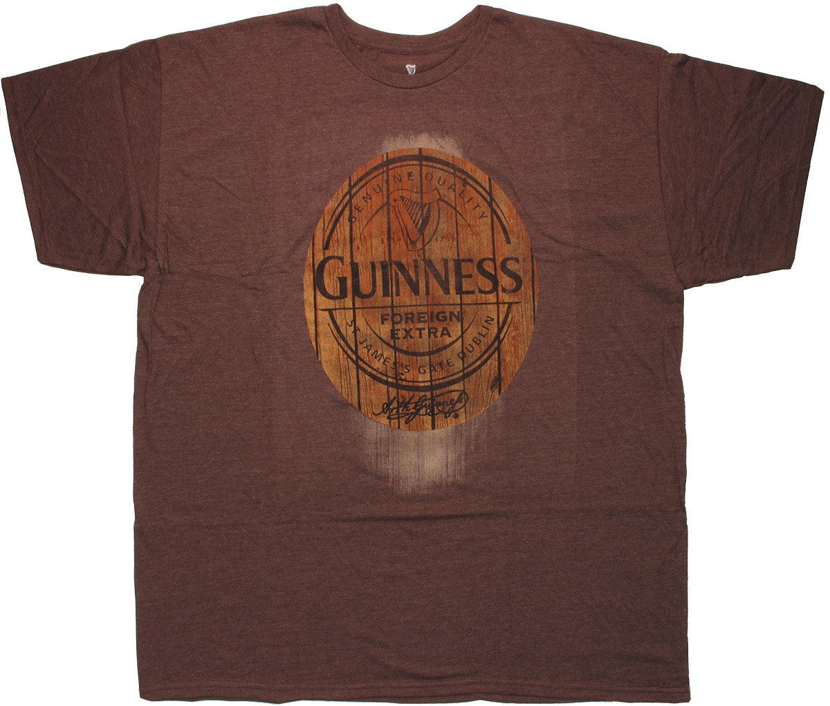 Guinness Oval Wood Logo Urban T Shirt