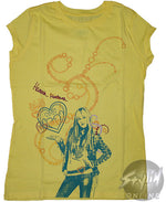 Hannah Montana Yellow Hearts Tween T-Shirt