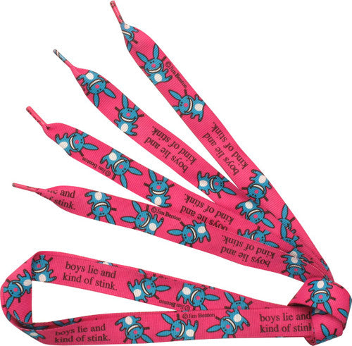 Happy Bunny Boys Lie and Kind of Stink Shoe Laces