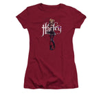 Harley Quinn Arkham Knight Hearts Juniors T Shirt