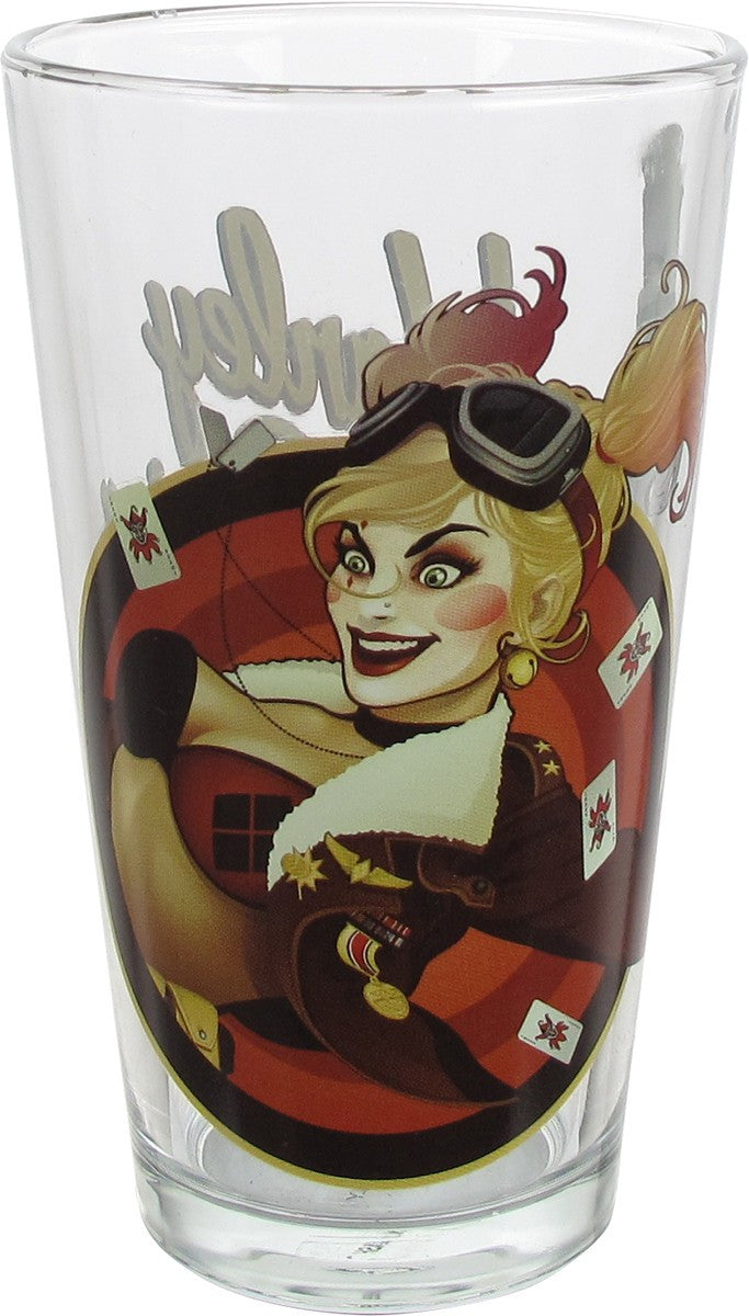 Harley Quinn Bombshell Close Up T.T. Pint Glass