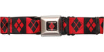 Harley Quinn Checkered Symbols Seatbelt Belt