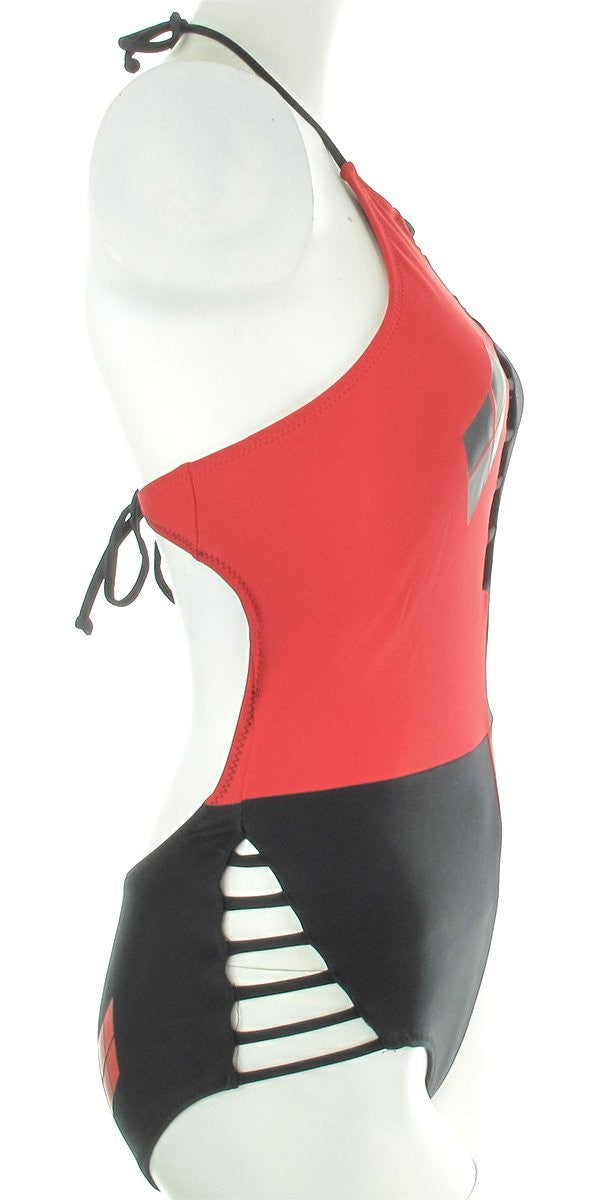 Harley Quinn High Neck Monokini Swimsuit
