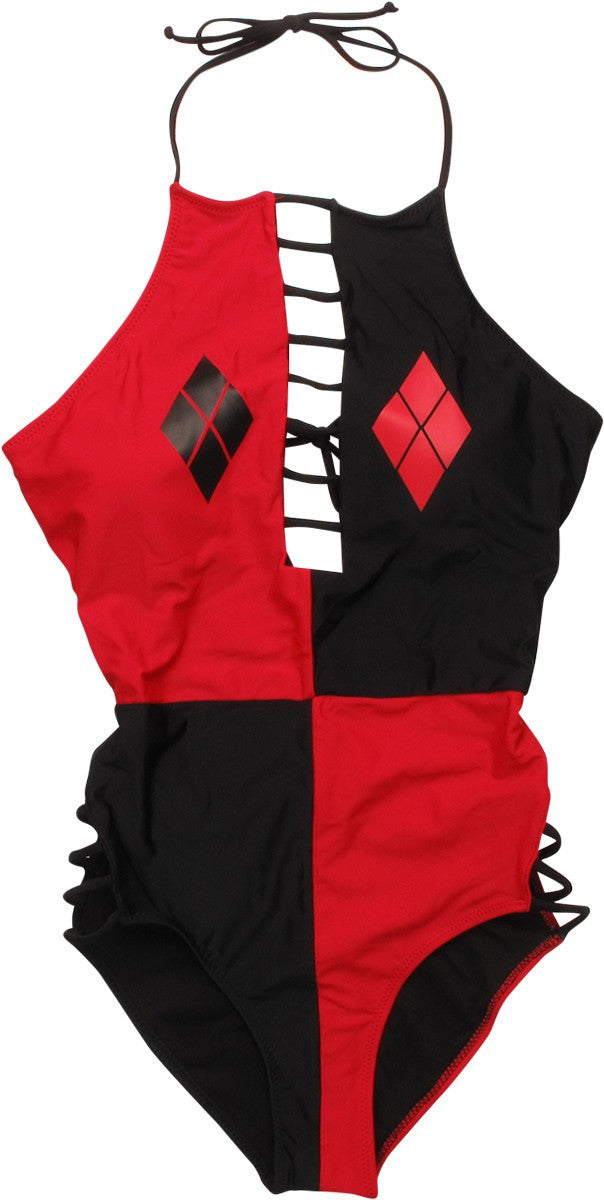 Harley Quinn High Neck Monokini Swimsuit