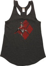 Harley Quinn Pose Flowy Racer Juniors Tank Top