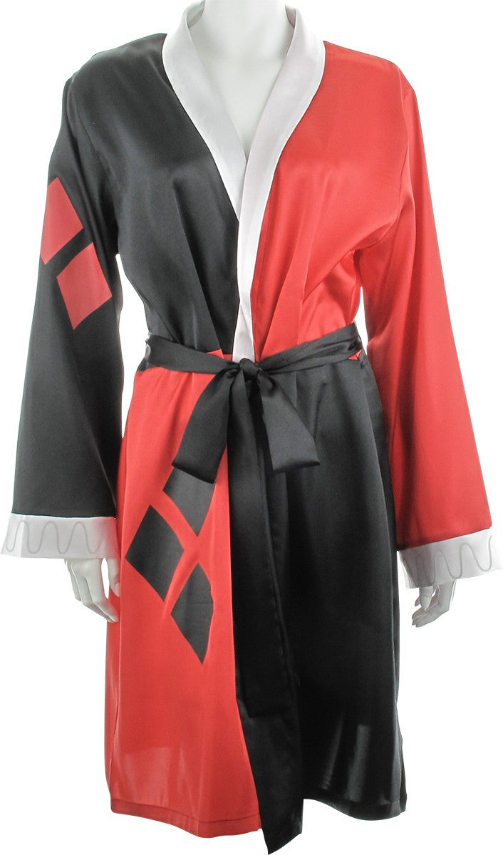 Harley Quinn White Collar Satin Junior Robe