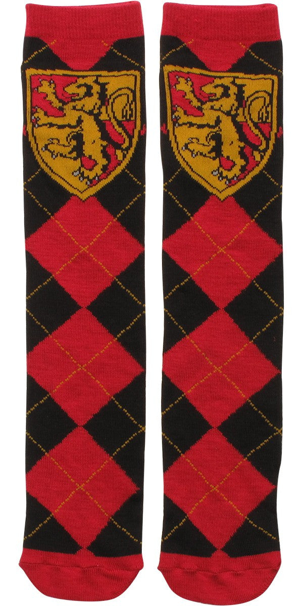 Harry Potter Gryffindor Argyle Crew Socks
