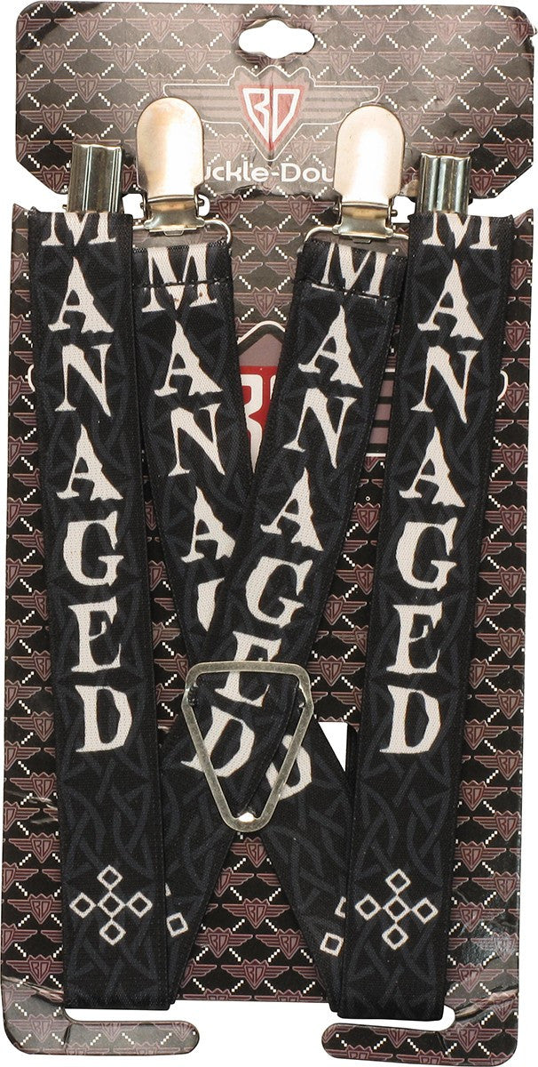 Harry Potter Mischief Managed Suspenders