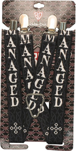 Harry Potter Mischief Managed Suspenders