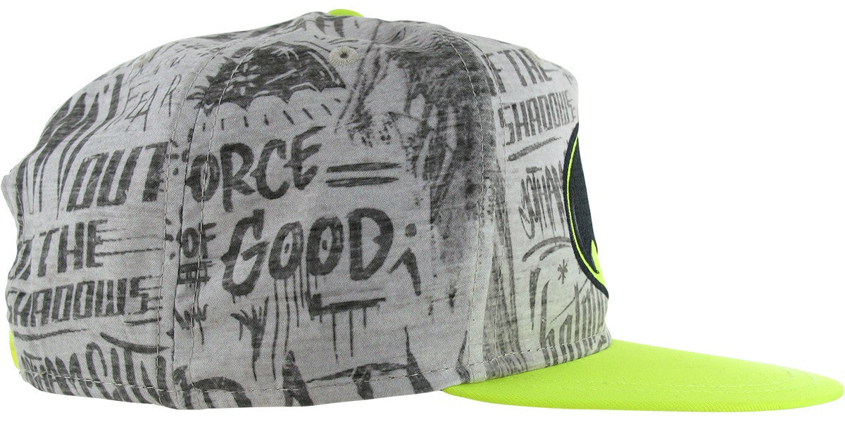 Batman Logo Text Dye Snapback Youth Hat