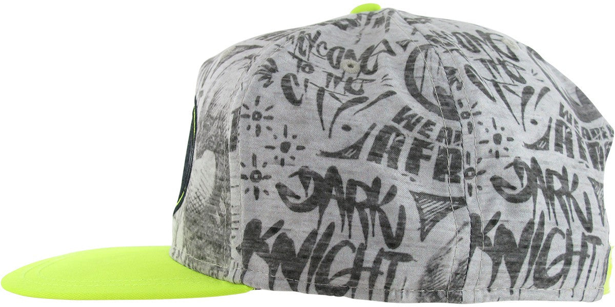Batman Logo Text Dye Snapback Youth Hat