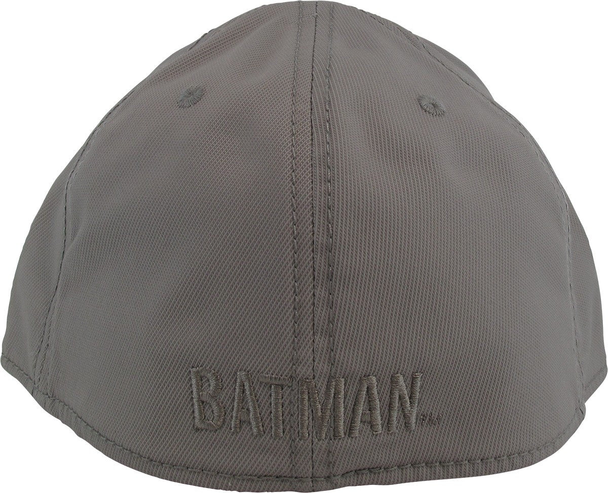Batman Yellow Logo Gray Flex Fit Hat