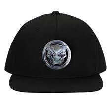 Black Panther Metalic Logo Yth Snap Hat