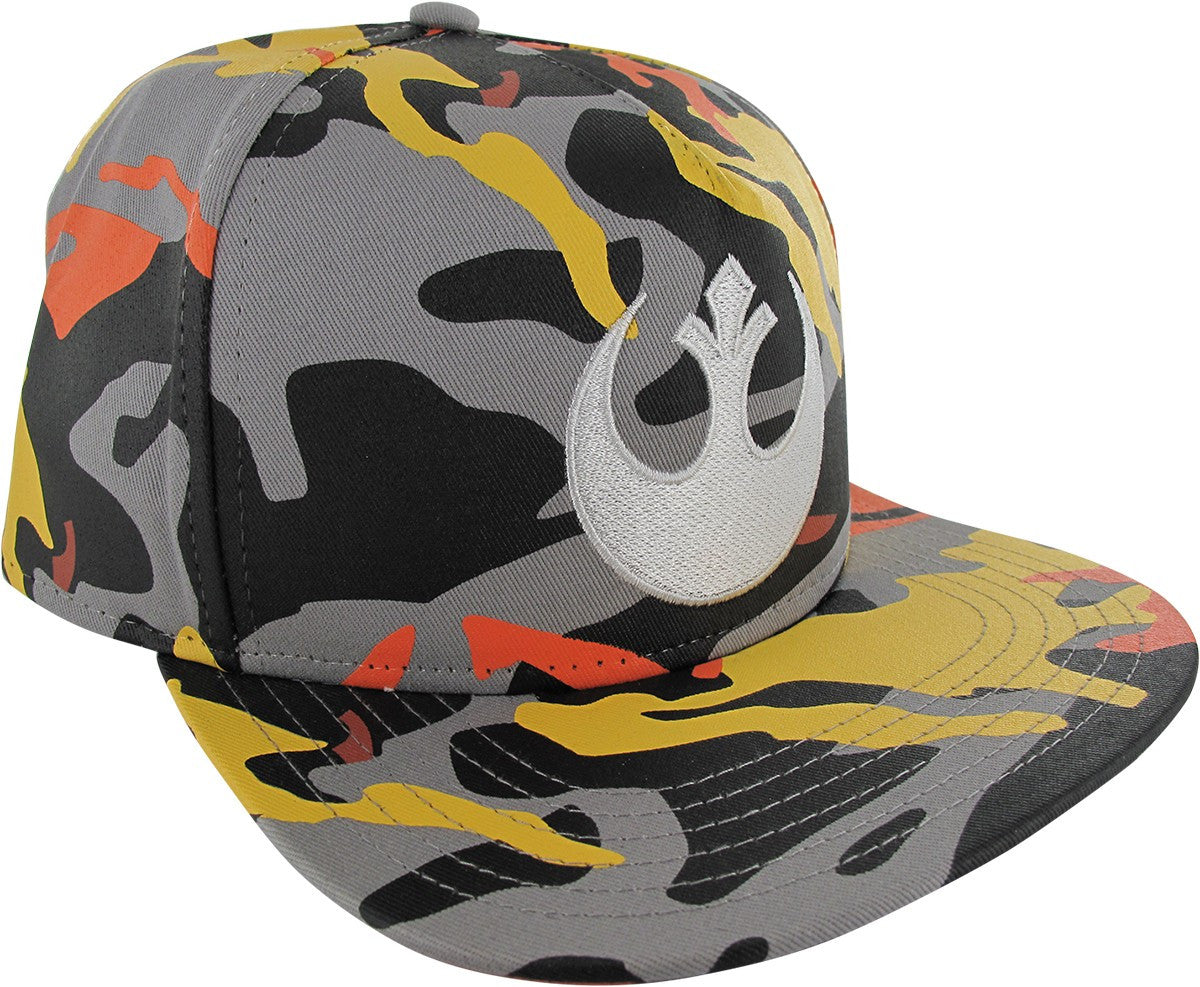 Star Wars Rebel Logo Orange Yellow Camo Hat