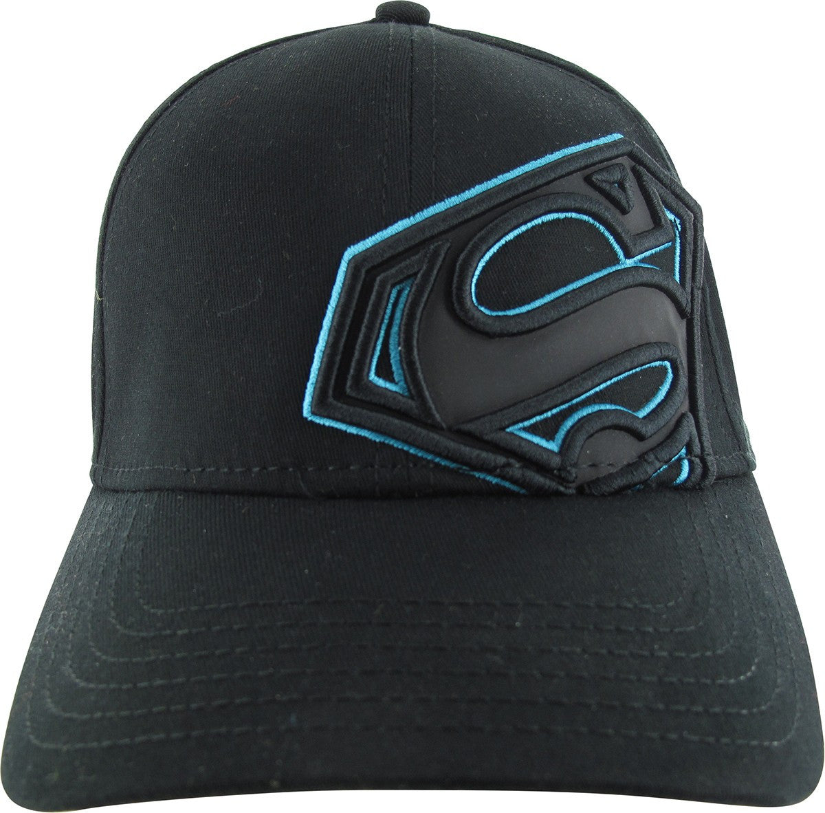 Superman Logo Reflective Flex Fit Black Hat