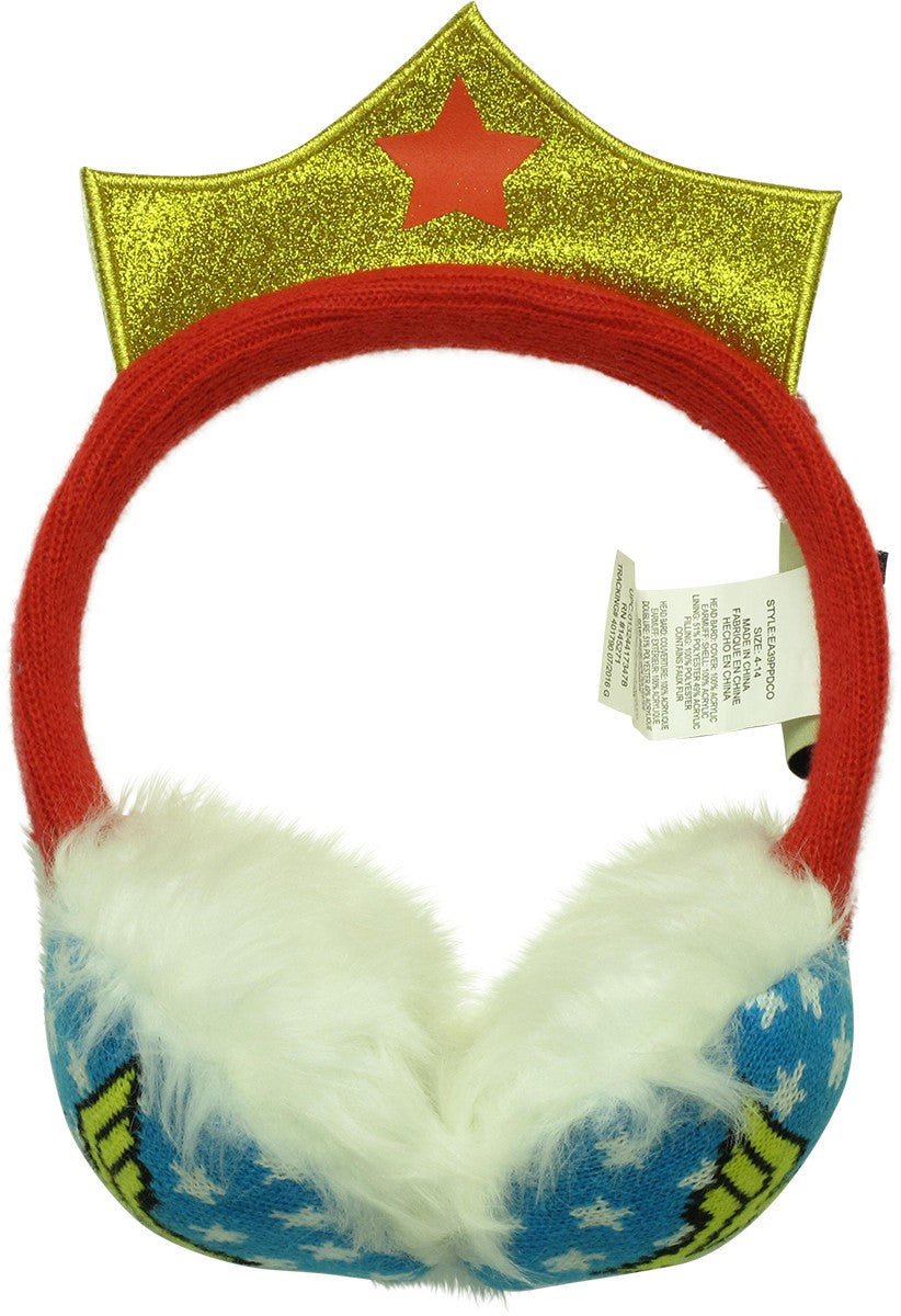 Wonder Woman Gold Tiara Logo Youth Ear Muffs