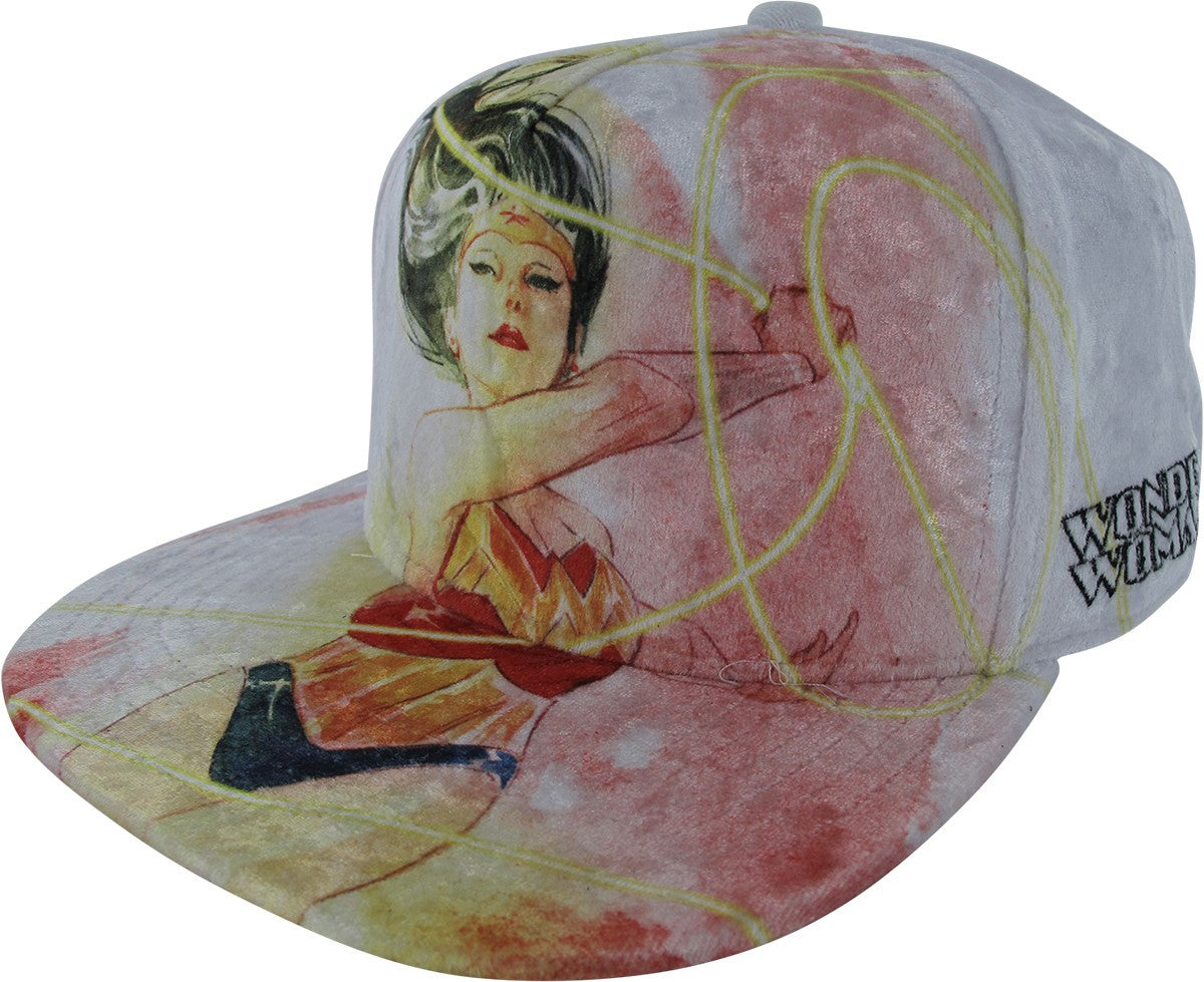 Wonder Woman Velvet Portrait Snapback Hat
