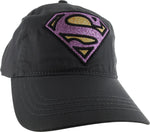 Supergirl Glittered Logo Gray Snapback Youth Hat