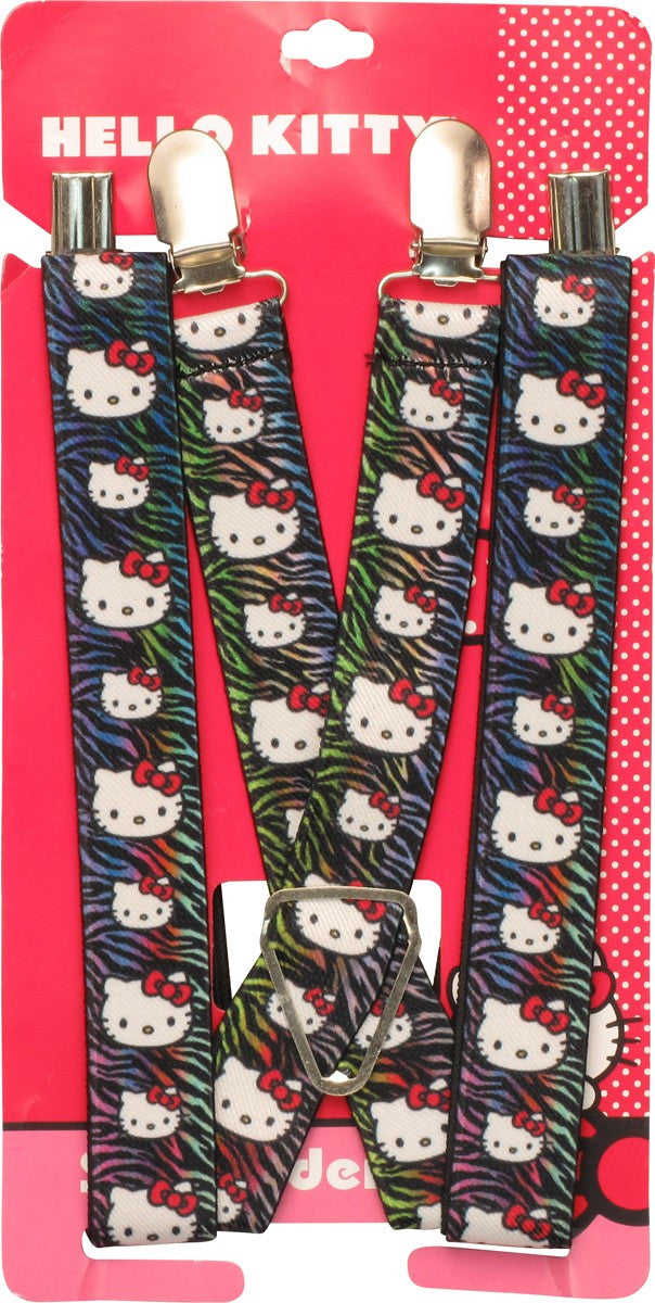 Hello Kitty Colored Tiger Stripes Suspenders