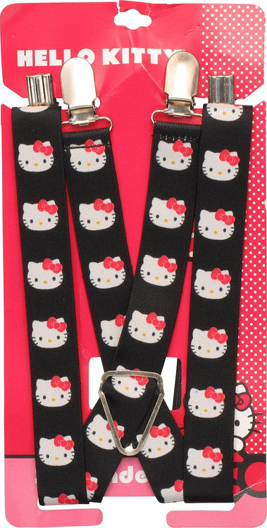 Hello Kitty Faces Black Suspenders