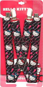 Hello Kitty Faces Lines Stars Black Suspenders