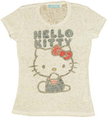 Hello Kitty Name Burnout Juniors T-Shirt