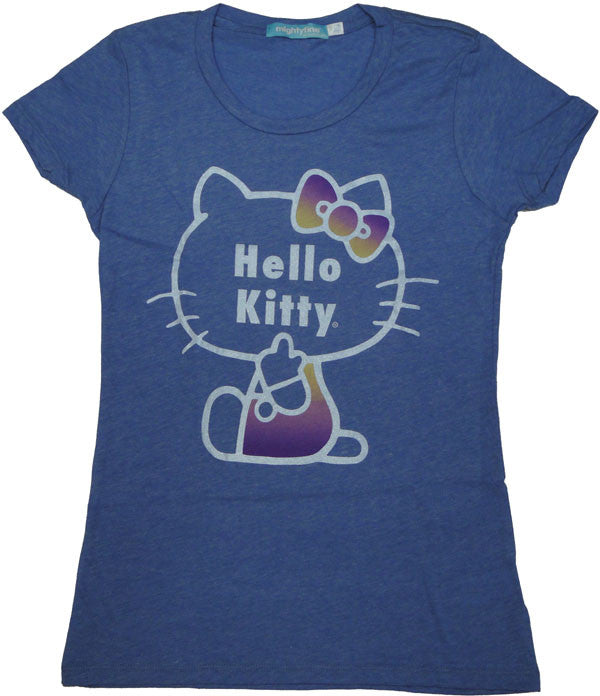 Hello Kitty Gradient Bow Juniors T-Shirt