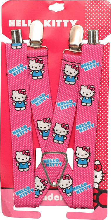 Hello Kitty Polka Dots Pink Suspenders