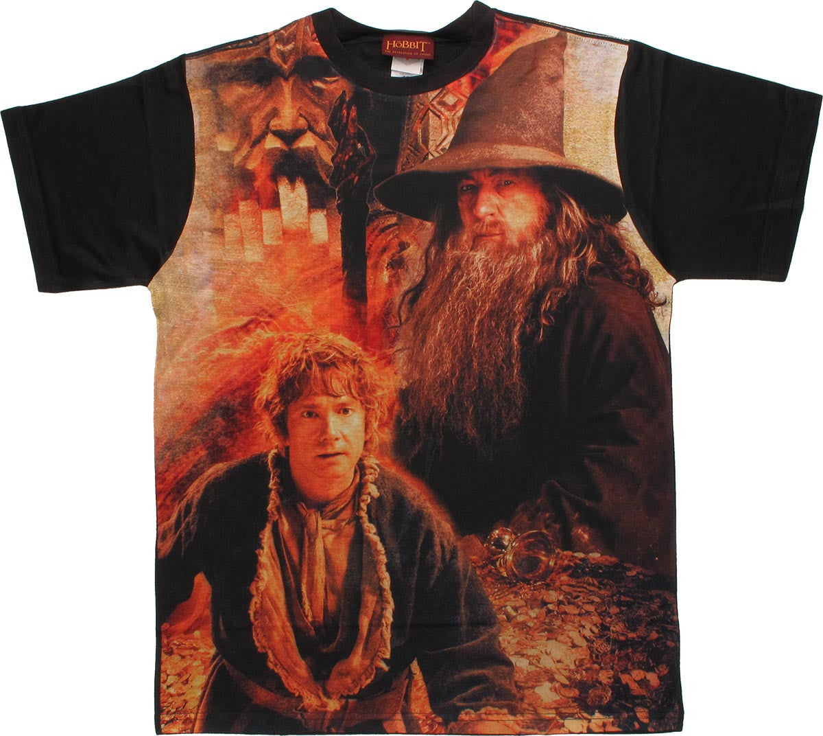 Hobbit Bilbo Gandalf Treasure Sublimated T Shirt Sheer